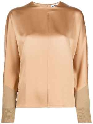 

Satin-finish long-sleeve top, Jil Sander Satin-finish long-sleeve top