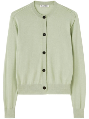 

Fine-knit crew-neck cardigan, Jil Sander Fine-knit crew-neck cardigan