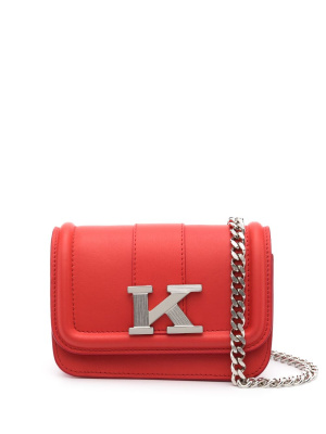 

Logo-plaque leather mini bag, Kiton Logo-plaque leather mini bag