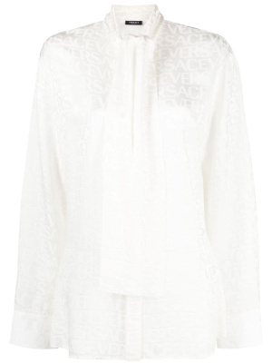 

Allover-jacquard satin blouse, Versace Allover-jacquard satin blouse