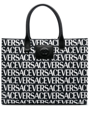 

All-over logo-print tote bag, Versace All-over logo-print tote bag