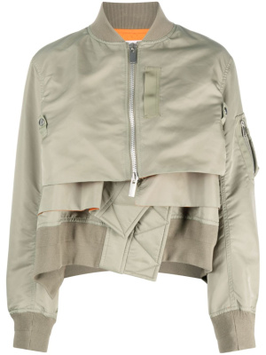 

Layered zip-up bomber jacket, Sacai Layered zip-up bomber jacket