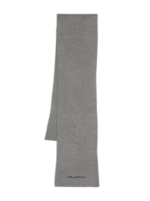 

Kessential ribbed-knit scarf, Karl Lagerfeld Kessential ribbed-knit scarf