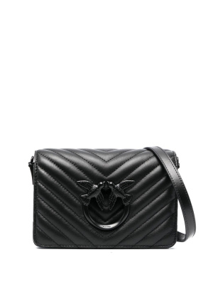 

Logo-plaque leather crossbody bag, PINKO Logo-plaque leather crossbody bag