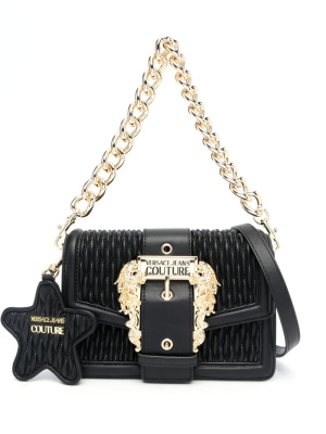 

Baroque-buckle quilted shoulder bag, Versace Jeans Couture Baroque-buckle quilted shoulder bag