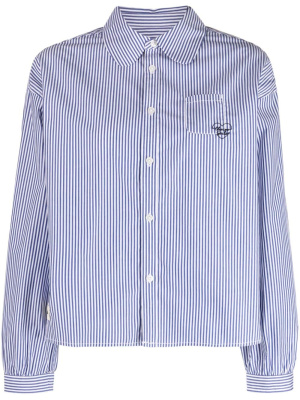 

Logo-embroidered striped shirt, CHOCOOLATE Logo-embroidered striped shirt