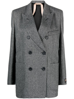 

Herringbone double-breasted blazer, Nº21 Herringbone double-breasted blazer