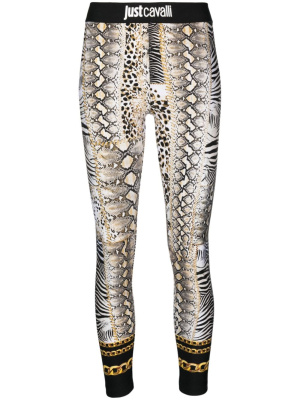 

Snakeskin-print elasticated leggings, Just Cavalli Snakeskin-print elasticated leggings