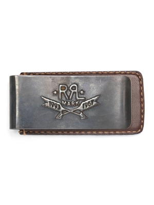 

Western leather money clip, Ralph Lauren RRL Western leather money clip