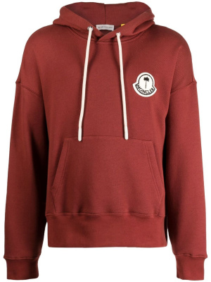 

X Palm Angels logo fleece hoodie, Moncler X Palm Angels logo fleece hoodie