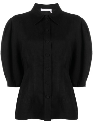 

Balloon-sleeve linen shirt, Chloé Balloon-sleeve linen shirt