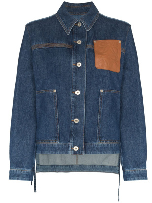 

Anagram button-up denim jacket, LOEWE Anagram button-up denim jacket