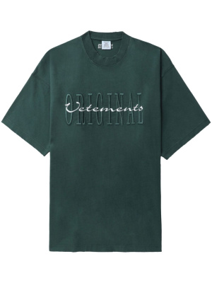 

Distressed-collar cotton T-shirt, VETEMENTS Distressed-collar cotton T-shirt