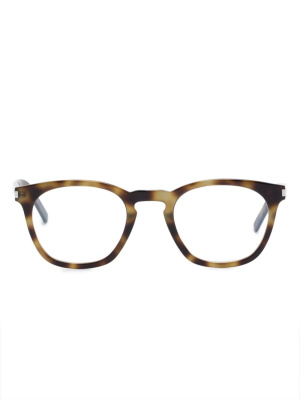 

Tortoiseshell-effect round-frame glasses, Saint Laurent Eyewear Tortoiseshell-effect round-frame glasses