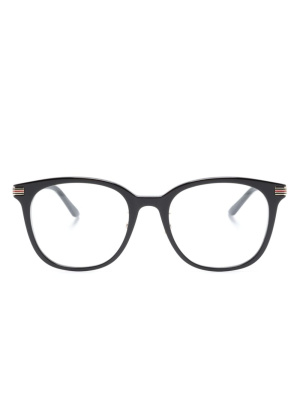

Logo-engraved round-frame glasses, Gucci Eyewear Logo-engraved round-frame glasses