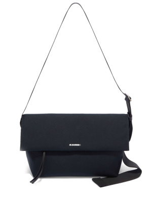 

Logo-print cotton shoulder bag, Jil Sander Logo-print cotton shoulder bag