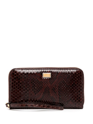 

Logo-plaque snakeskin-effect wallet, Dolce & Gabbana Logo-plaque snakeskin-effect wallet