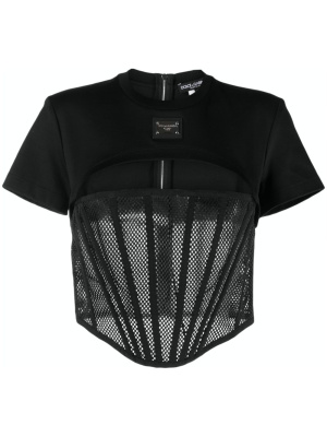 

Logo-plaque cropped top, Dolce & Gabbana Logo-plaque cropped top