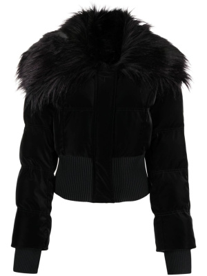 

Faux-fur collar quilted jacket, MISBHV Faux-fur collar quilted jacket