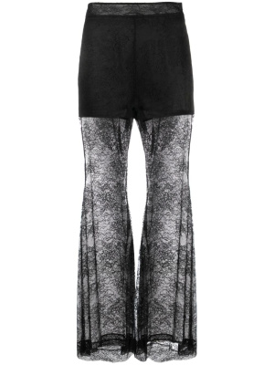 

Lace sheer wide-leg trousers, Nina Ricci Lace sheer wide-leg trousers