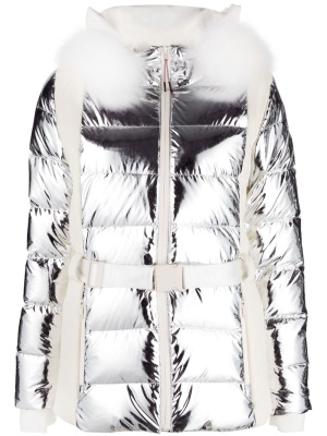

Metallic-effect padded down jacket, Yves Salomon Metallic-effect padded down jacket
