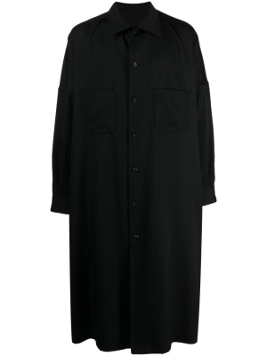 

Single-breasted wool shirt jacket, Yohji Yamamoto Single-breasted wool shirt jacket