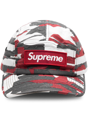 

Layered camouflage-pattern camp cap, Supreme Layered camouflage-pattern camp cap