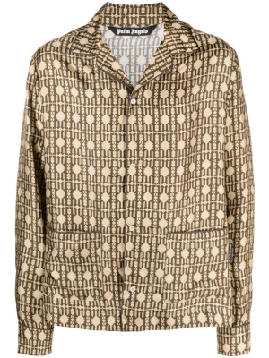 

Monogram-print silk shirt, Palm Angels Monogram-print silk shirt
