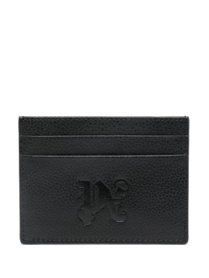 

Logo-debossed leather card holder, Palm Angels Logo-debossed leather card holder