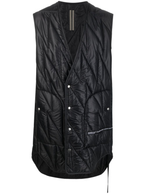 

Quilted mid-length gilet, Rick Owens DRKSHDW Quilted mid-length gilet