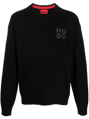 

Logo-print crew-neck jumper, BOSS Logo-print crew-neck jumper