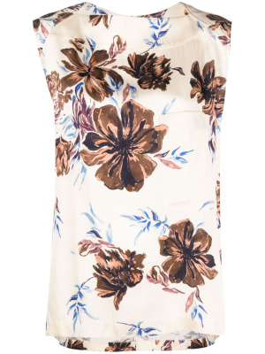 

Floral-print sleeveless blouse, Jil Sander Floral-print sleeveless blouse