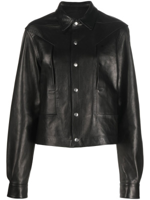 

Alice leather shirt jacket, Rick Owens Alice leather shirt jacket