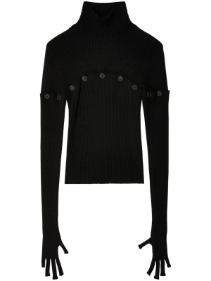 

Buttoned merino wool jumper, Jean Paul Gaultier Buttoned merino wool jumper