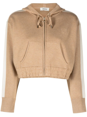 

Logo-embossed zip-up hoodie, SANDRO Logo-embossed zip-up hoodie