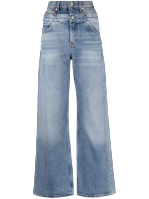 

Layered wide-leg jeans, SANDRO Layered wide-leg jeans