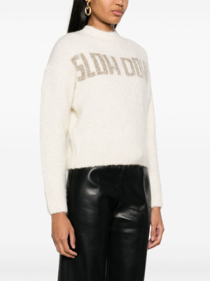 

Slow Down cropped crew-neck jumper, SANDRO Slow Down cropped crew-neck jumper