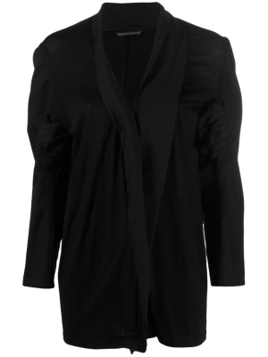 

Asymmetric puff-sleeve blouse, Yohji Yamamoto Asymmetric puff-sleeve blouse