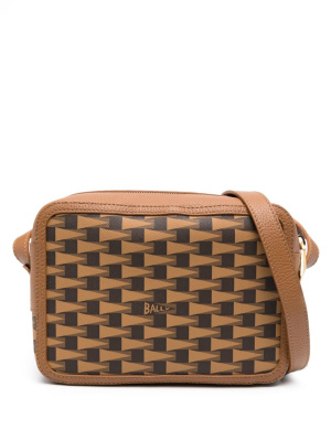 

Pennant-print zipped shoulder bag, Bally Pennant-print zipped shoulder bag