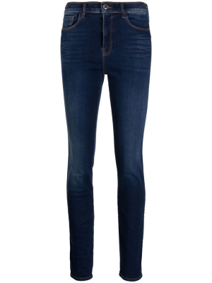 

Logo-embroidered skinny jeans, Emporio Armani Logo-embroidered skinny jeans