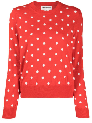 

Intarsia-knit polka-dot jumper, Comme Des Garçons Girl Intarsia-knit polka-dot jumper
