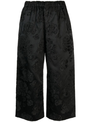 

Floral-jacquard cropped trousers, Comme Des Garçons Comme Des Garçons Floral-jacquard cropped trousers