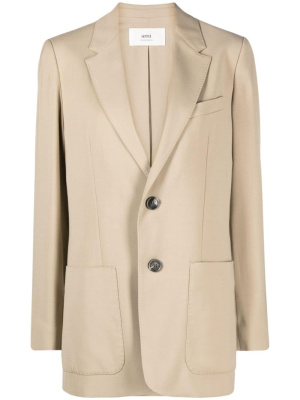 

Notched-lapel single-breasted blazer, AMI Paris Notched-lapel single-breasted blazer