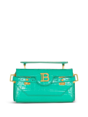 

B-Buzz 19 crocodile-embossed shoulder bag, Balmain B-Buzz 19 crocodile-embossed shoulder bag