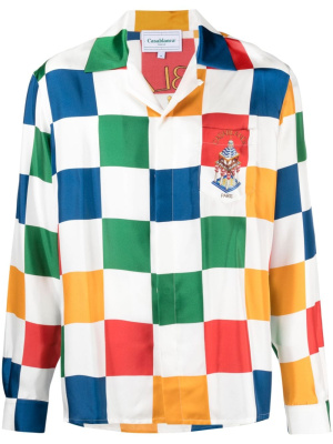 

Primary Check silk shirt, Casablanca Primary Check silk shirt