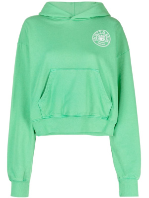 

Logo-print jersey hoodie, Sporty & Rich Logo-print jersey hoodie