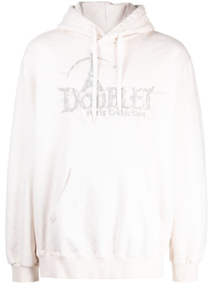 

Logo-embellished cotton hoodie, Doublet Logo-embellished cotton hoodie