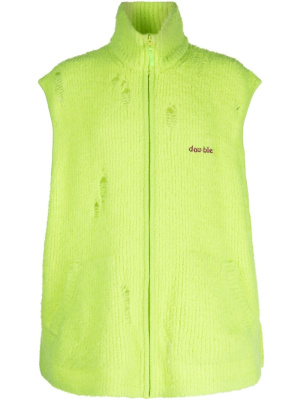 

Logo-embroidered ribbed gilet, Doublet Logo-embroidered ribbed gilet