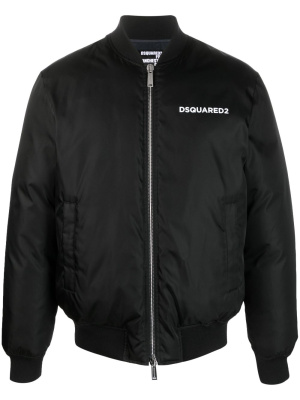 

X Manchester City logo-print bomber jacket, Dsquared2 X Manchester City logo-print bomber jacket