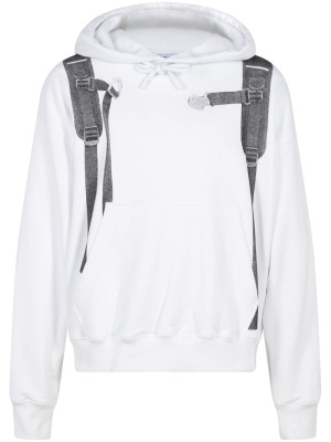 

Backpack-print drawstring hoodie, Off-White Backpack-print drawstring hoodie